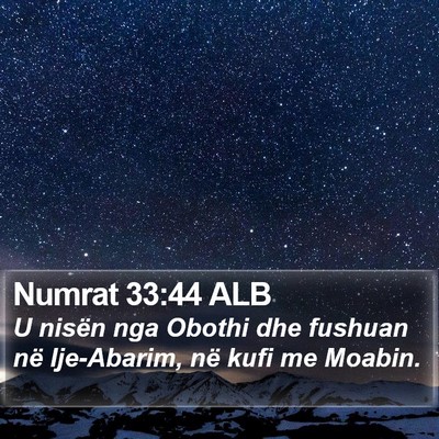 Numrat 33:44 ALB Bible Verse Image
