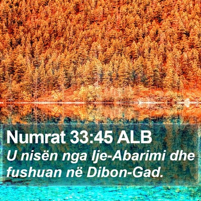 Numrat 33:45 ALB Bible Verse Image