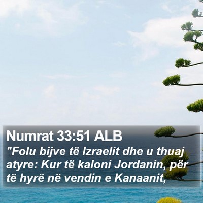 Numrat 33:51 ALB Bible Verse Image