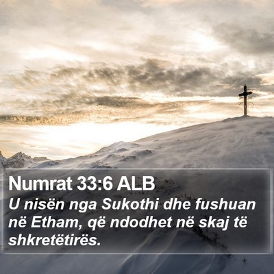 Numrat 33:6 ALB Bible Verse Image
