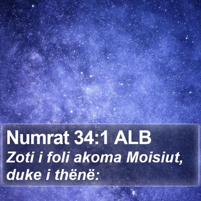 Numrat 34:1 ALB Bible Verse Image