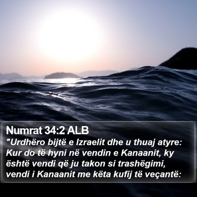 Numrat 34:2 ALB Bible Verse Image
