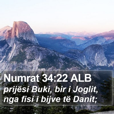 Numrat 34:22 ALB Bible Verse Image