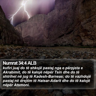 Numrat 34:4 ALB Bible Verse Image
