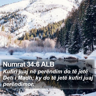 Numrat 34:6 ALB Bible Verse Image