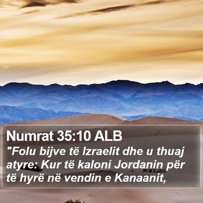 Numrat 35:10 ALB Bible Verse Image