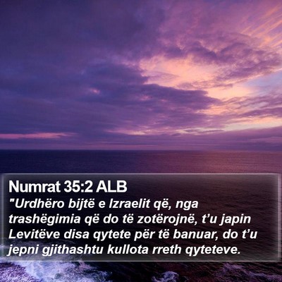 Numrat 35:2 ALB Bible Verse Image