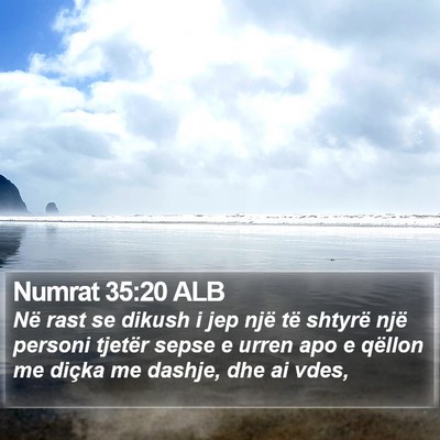 Numrat 35:20 ALB Bible Verse Image
