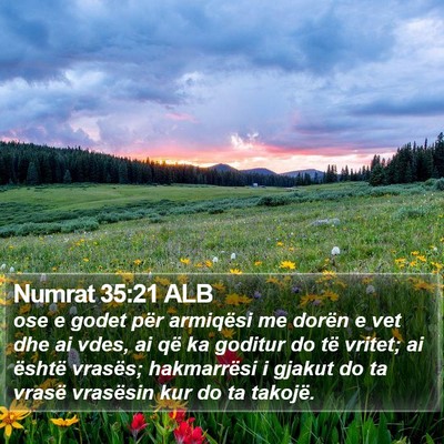 Numrat 35:21 ALB Bible Verse Image