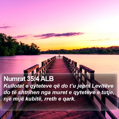Numrat 35:4 ALB Bible Verse Image
