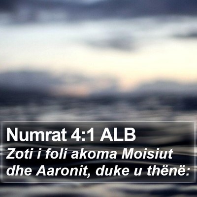 Numrat 4:1 ALB Bible Verse Image
