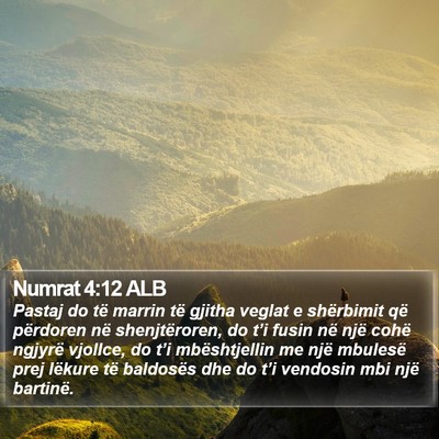 Numrat 4:12 ALB Bible Verse Image