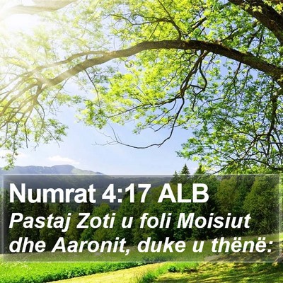 Numrat 4:17 ALB Bible Verse Image