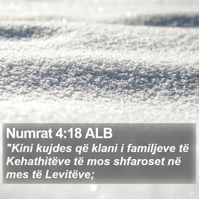 Numrat 4:18 ALB Bible Verse Image