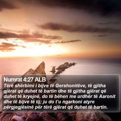 Numrat 4:27 ALB Bible Verse Image