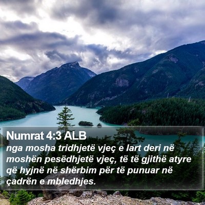 Numrat 4:3 ALB Bible Verse Image