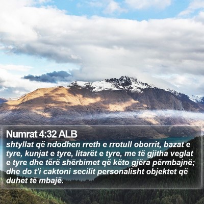 Numrat 4:32 ALB Bible Verse Image
