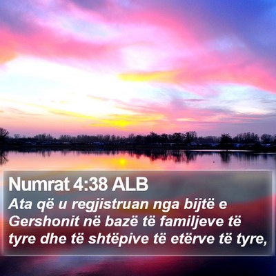 Numrat 4:38 ALB Bible Verse Image