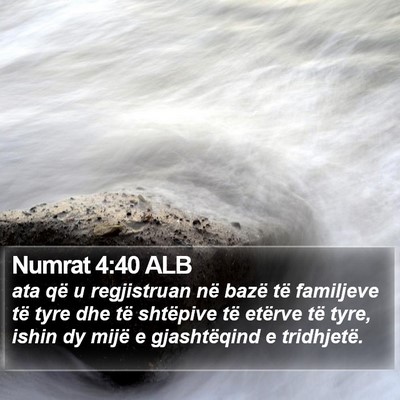 Numrat 4:40 ALB Bible Verse Image