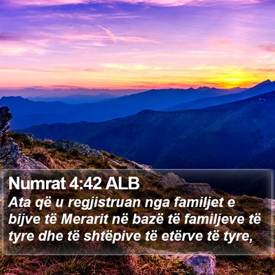 Numrat 4:42 ALB Bible Verse Image