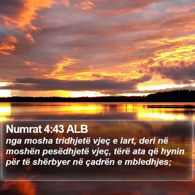 Numrat 4:43 ALB Bible Verse Image