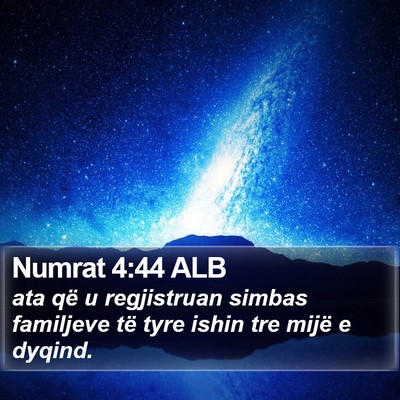 Numrat 4:44 ALB Bible Verse Image