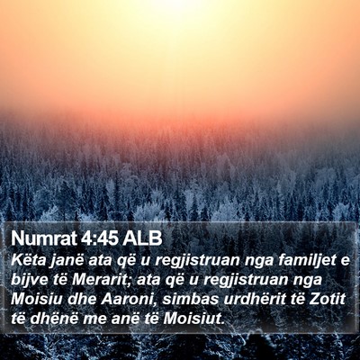 Numrat 4:45 ALB Bible Verse Image