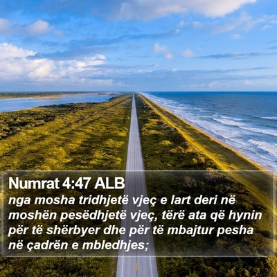 Numrat 4:47 ALB Bible Verse Image