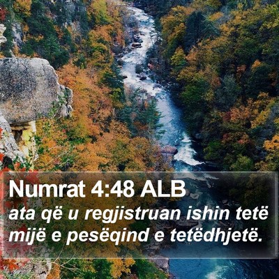 Numrat 4:48 ALB Bible Verse Image