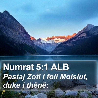 Numrat 5:1 ALB Bible Verse Image