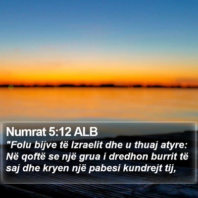 Numrat 5:12 ALB Bible Verse Image
