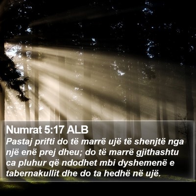 Numrat 5:17 ALB Bible Verse Image