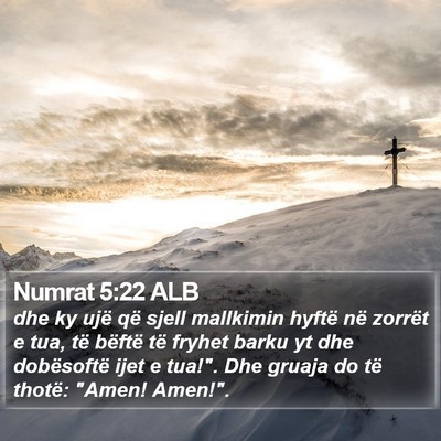 Numrat 5:22 ALB Bible Verse Image