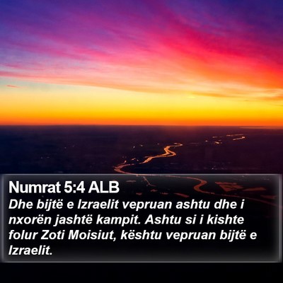 Numrat 5:4 ALB Bible Verse Image