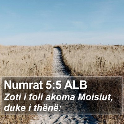 Numrat 5:5 ALB Bible Verse Image