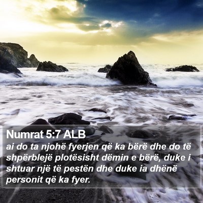 Numrat 5:7 ALB Bible Verse Image