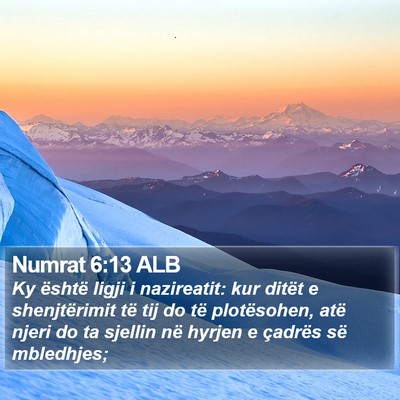 Numrat 6:13 ALB Bible Verse Image