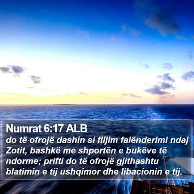 Numrat 6:17 ALB Bible Verse Image