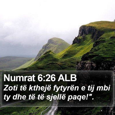 Numrat 6:26 ALB Bible Verse Image