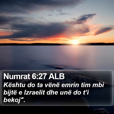 Numrat 6:27 ALB Bible Verse Image