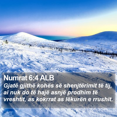Numrat 6:4 ALB Bible Verse Image