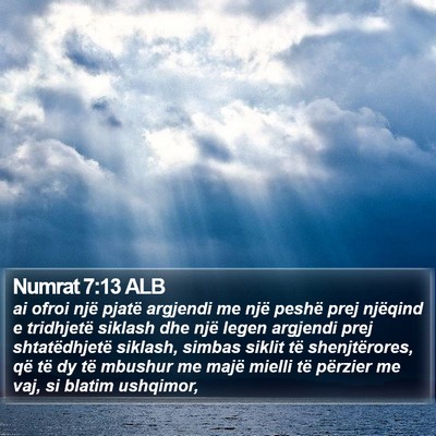 Numrat 7:13 ALB Bible Verse Image