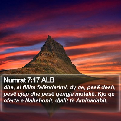Numrat 7:17 ALB Bible Verse Image