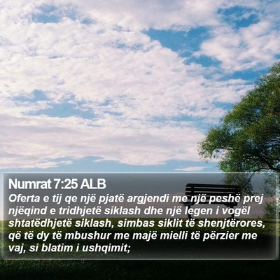 Numrat 7:25 ALB Bible Verse Image