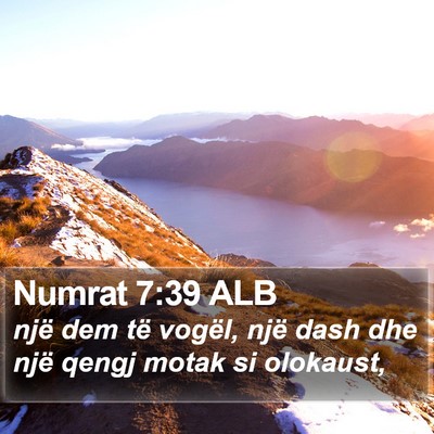 Numrat 7:39 ALB Bible Verse Image