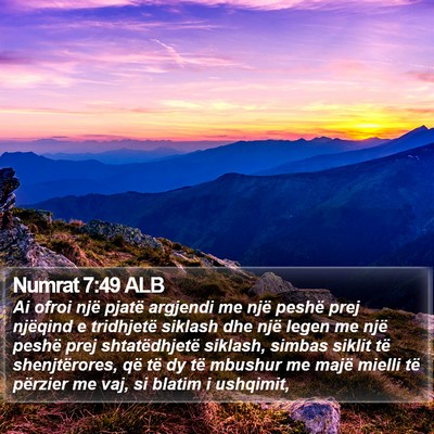 Numrat 7:49 ALB Bible Verse Image