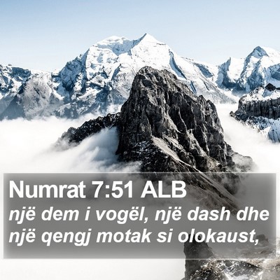 Numrat 7:51 ALB Bible Verse Image