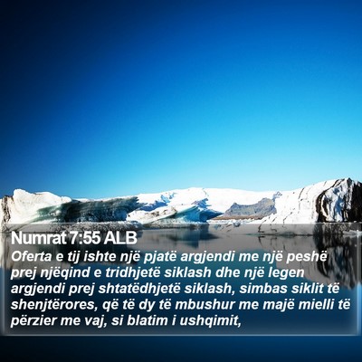 Numrat 7:55 ALB Bible Verse Image