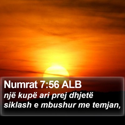 Numrat 7:56 ALB Bible Verse Image