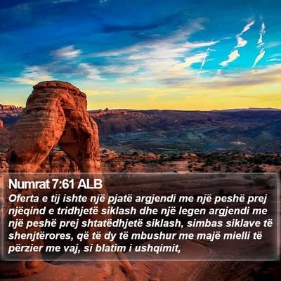 Numrat 7:61 ALB Bible Verse Image